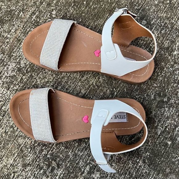 Steve Madden JPROBLER Girls Flat Sandal Sparkly Rhinestone Embellishment Size 2M - Picture 5 of 10